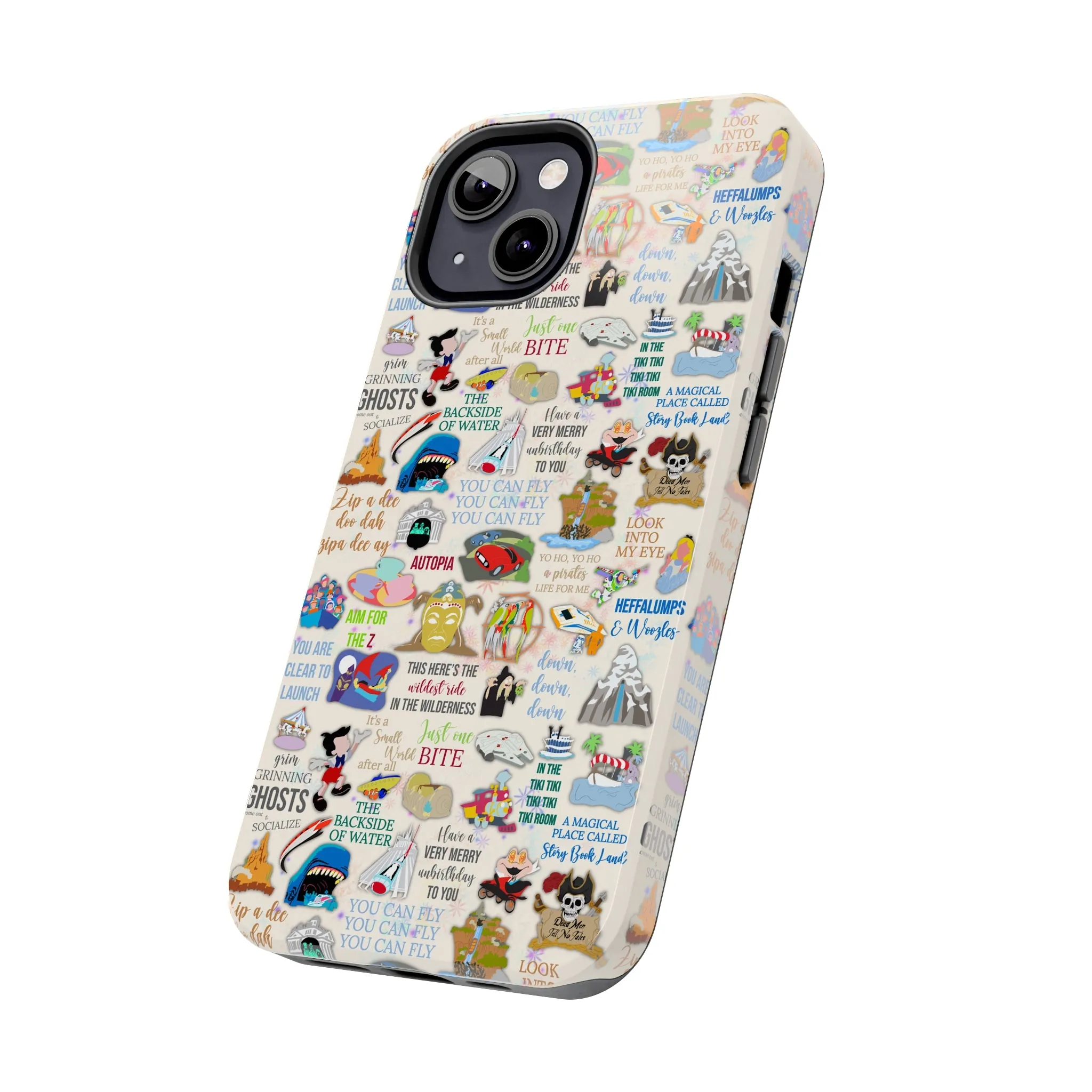 Mega Land Disney Rides Inspired Phone Case Gift Inspired Fan Art Iphone Quotes Disneyland Magic Kingdom World Ride Quotes