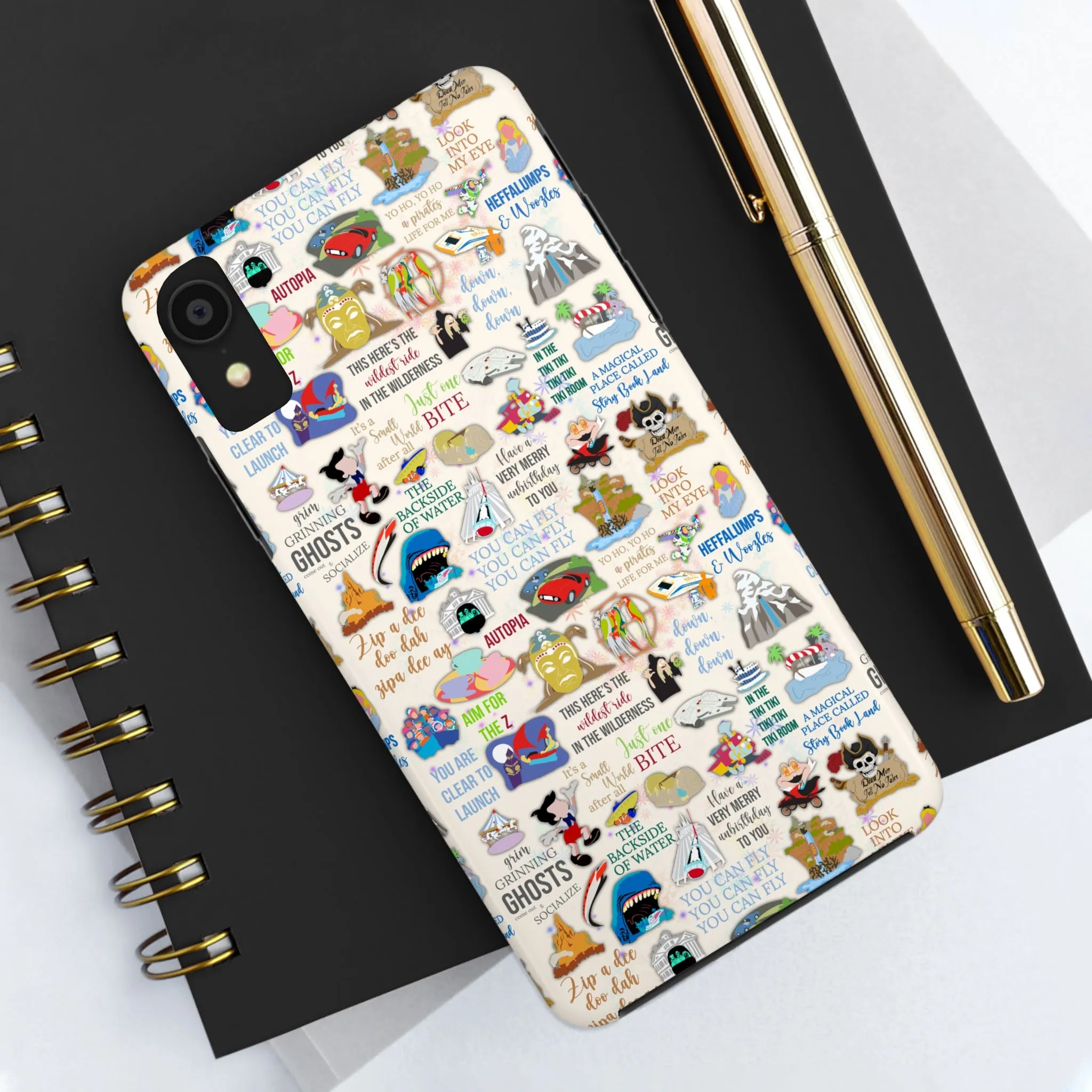 Mega Land Disney Rides Inspired Phone Case Gift Inspired Fan Art Iphone Quotes Disneyland Magic Kingdom World Ride Quotes