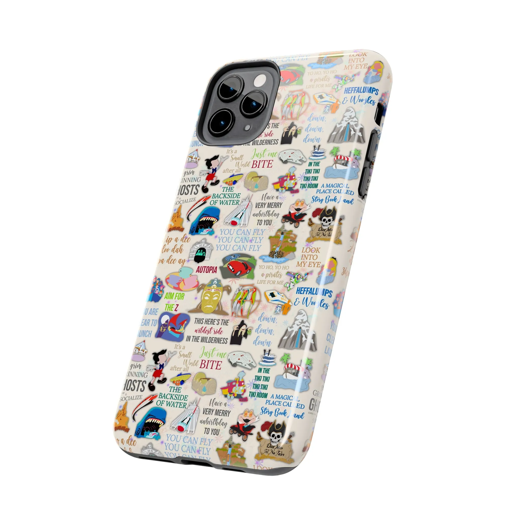 Mega Land Disney Rides Inspired Phone Case Gift Inspired Fan Art Iphone Quotes Disneyland Magic Kingdom World Ride Quotes