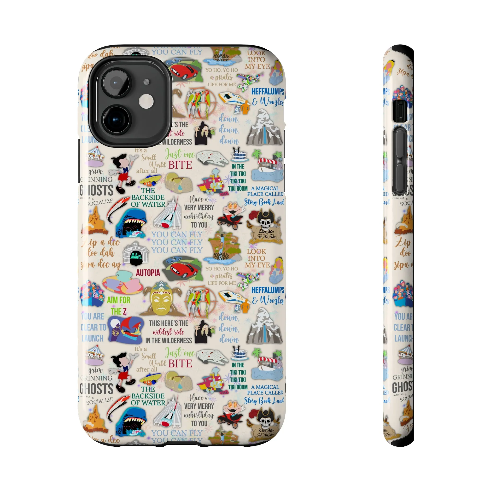 Mega Land Disney Rides Inspired Phone Case Gift Inspired Fan Art Iphone Quotes Disneyland Magic Kingdom World Ride Quotes