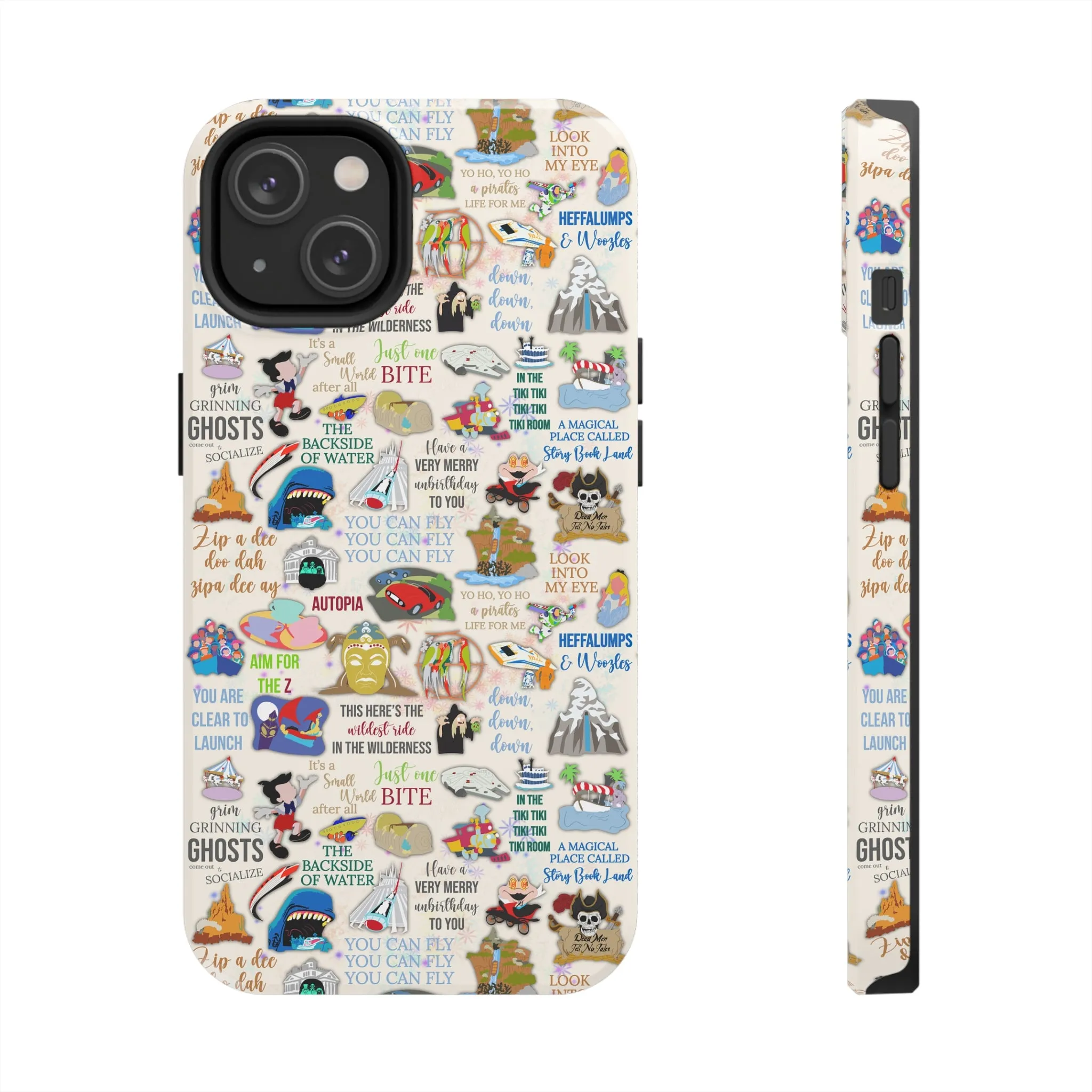 Mega Land Disney Rides Inspired Phone Case Gift Inspired Fan Art Iphone Quotes Disneyland Magic Kingdom World Ride Quotes