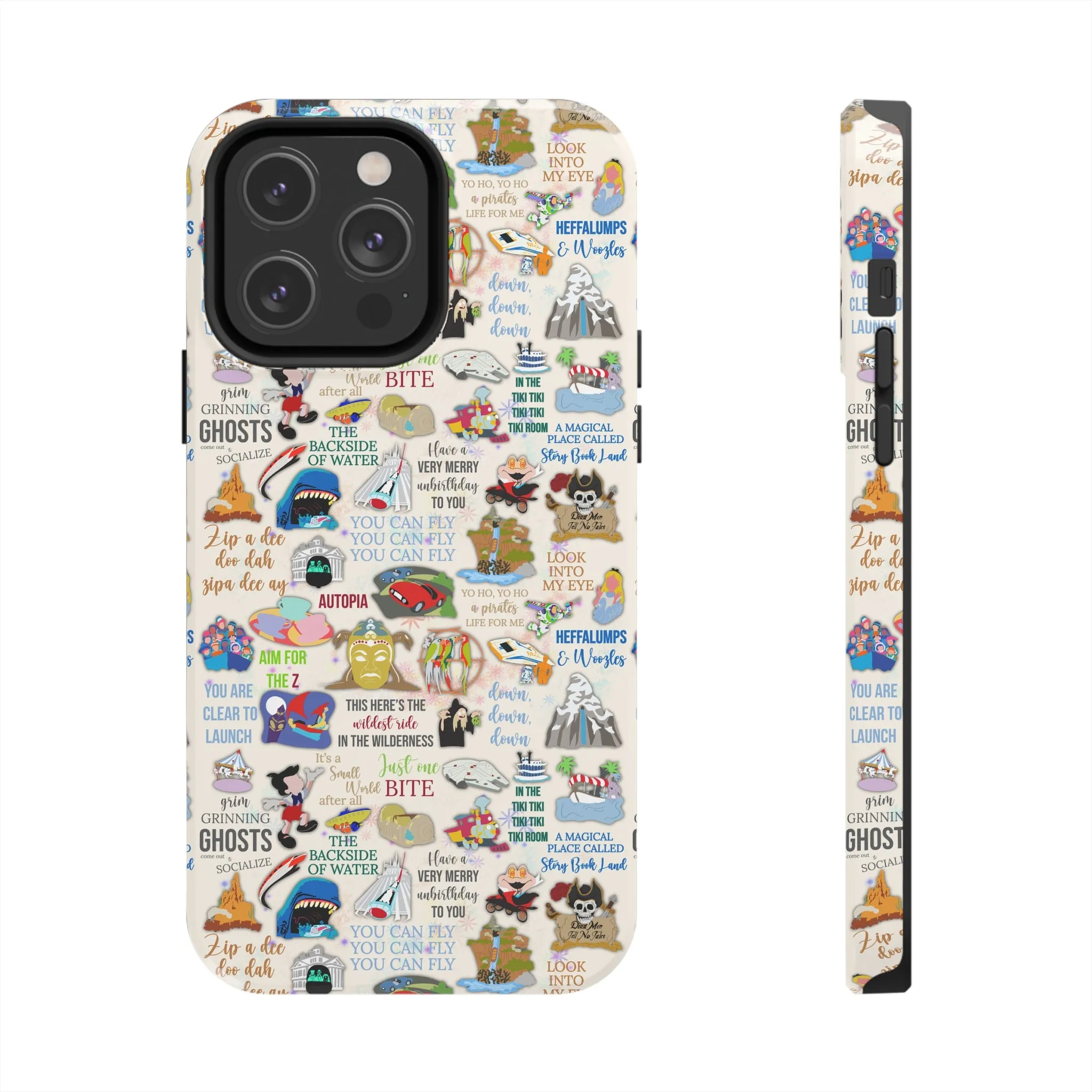 Mega Land Disney Rides Inspired Phone Case Gift Inspired Fan Art Iphone Quotes Disneyland Magic Kingdom World Ride Quotes