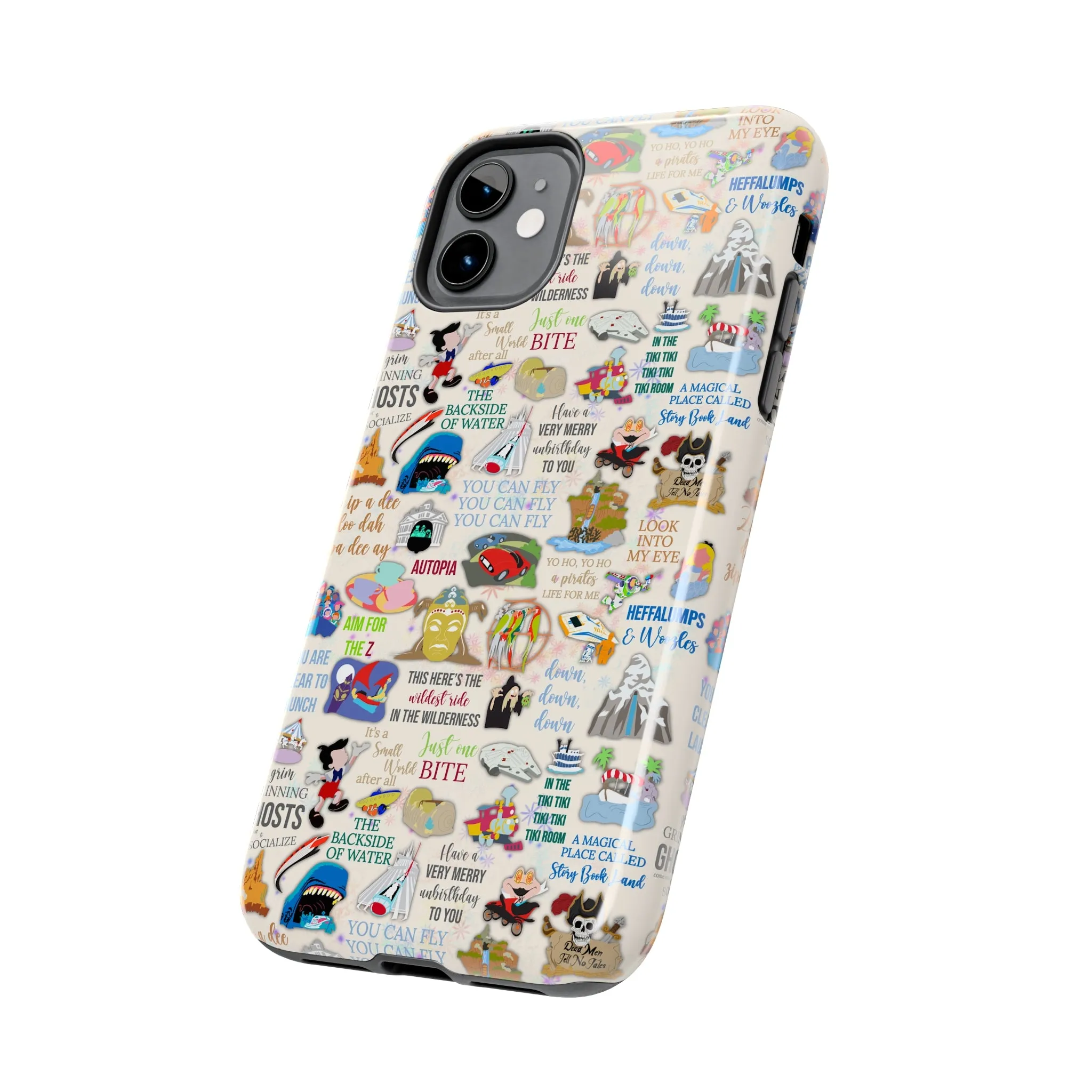 Mega Land Disney Rides Inspired Phone Case Gift Inspired Fan Art Iphone Quotes Disneyland Magic Kingdom World Ride Quotes