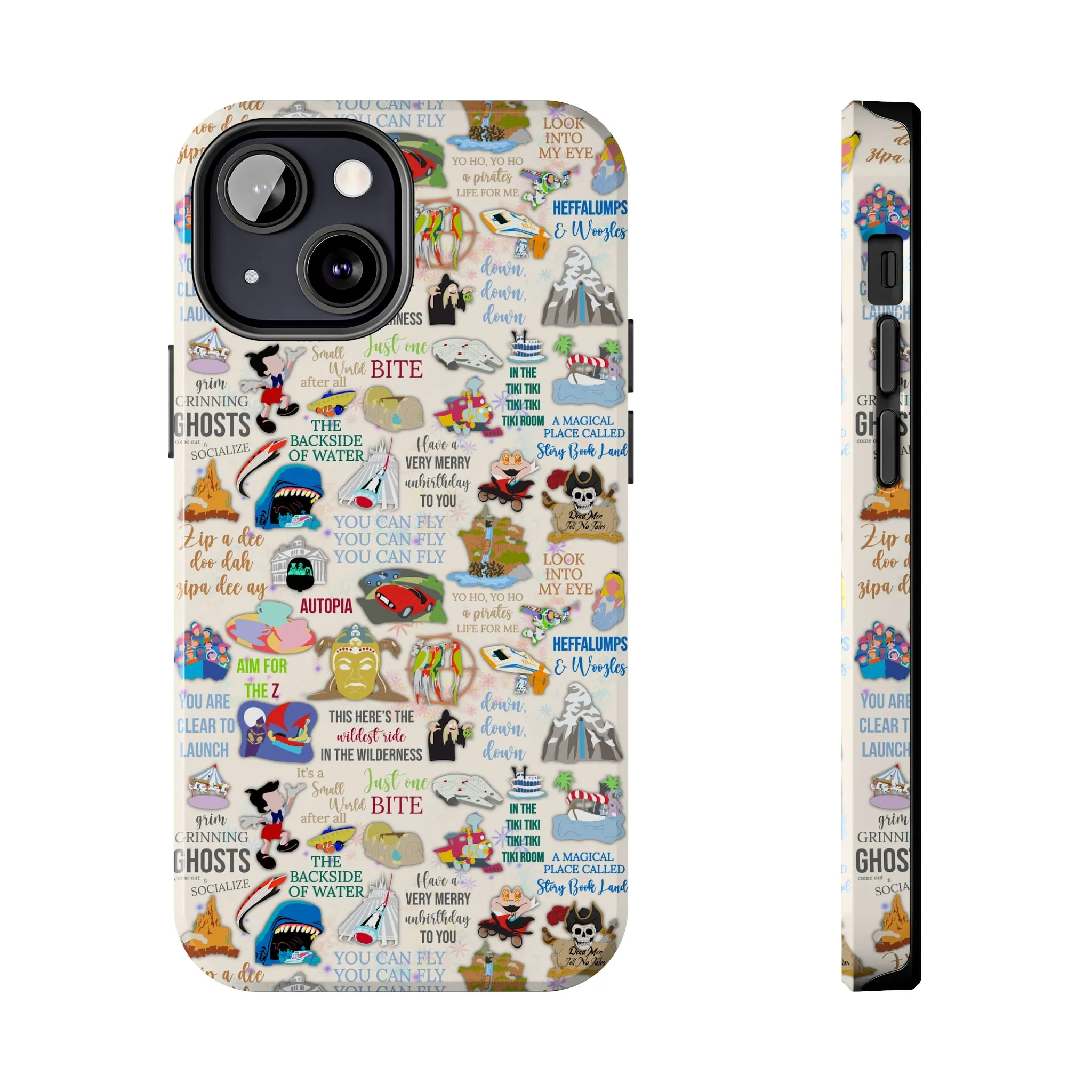 Mega Land Disney Rides Inspired Phone Case Gift Inspired Fan Art Iphone Quotes Disneyland Magic Kingdom World Ride Quotes