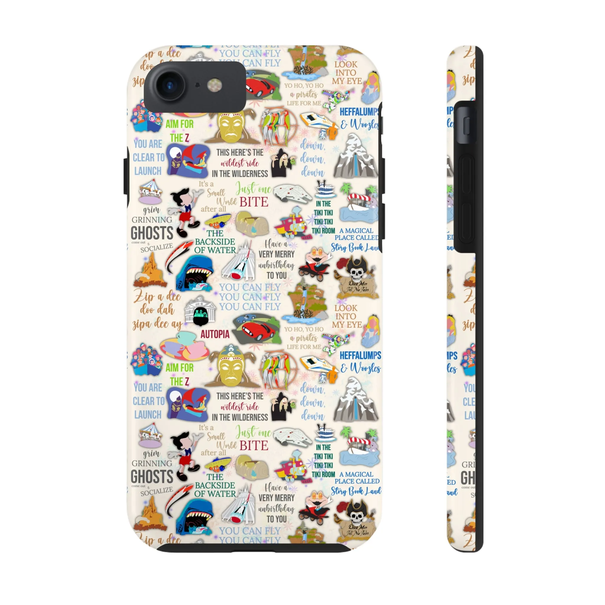 Mega Land Disney Rides Inspired Phone Case Gift Inspired Fan Art Iphone Quotes Disneyland Magic Kingdom World Ride Quotes