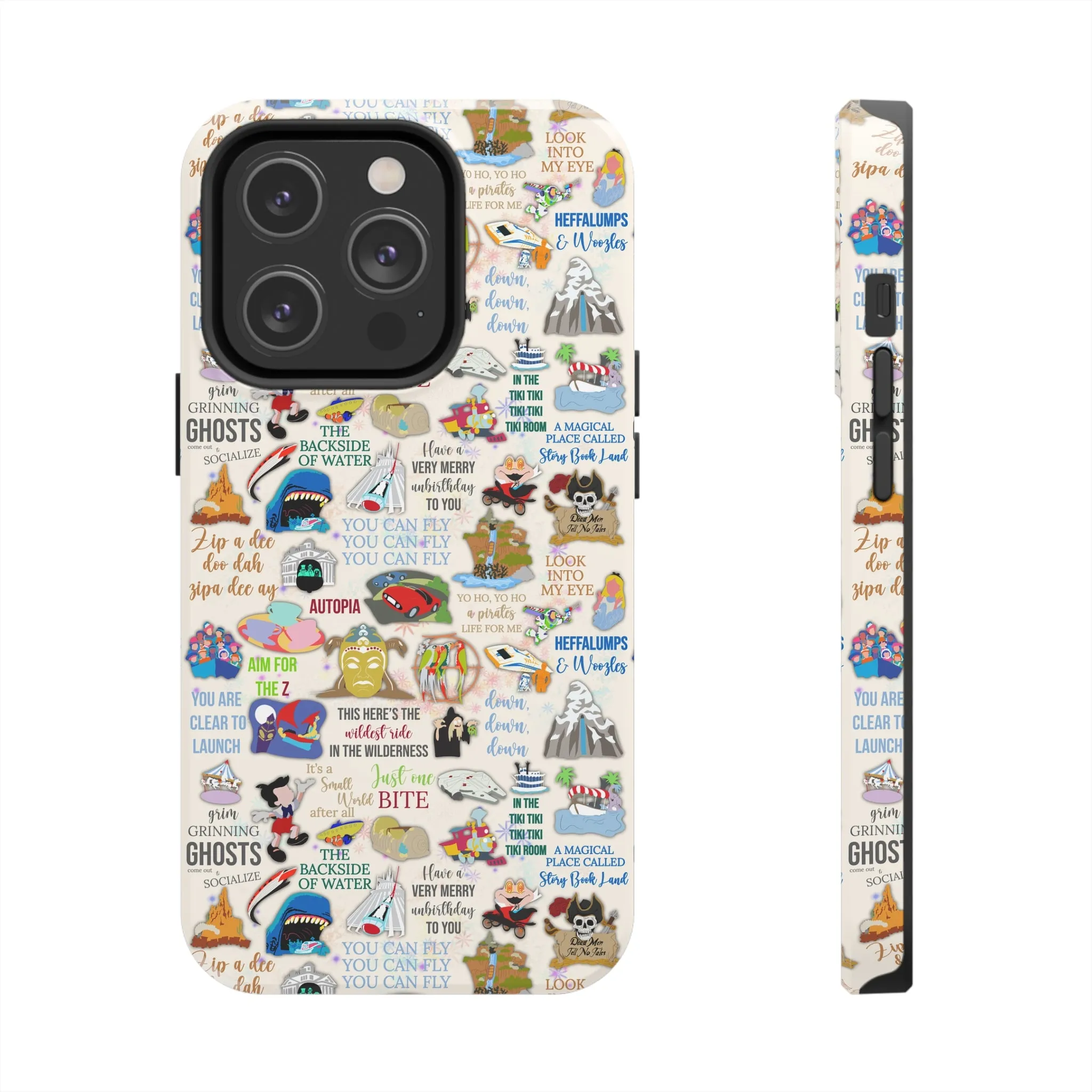 Mega Land Disney Rides Inspired Phone Case Gift Inspired Fan Art Iphone Quotes Disneyland Magic Kingdom World Ride Quotes