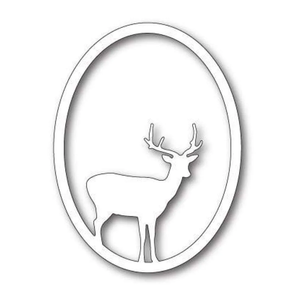 Memory Box Die - Single Deer Oval*