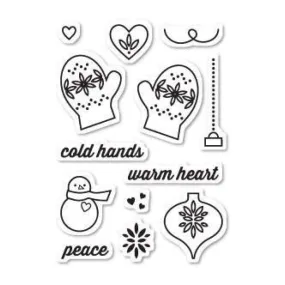 Memorybox - Warm Heart Clear Stamp Set Die*