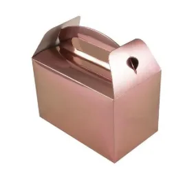 Metallic Rose Gold Party Boxes x 6