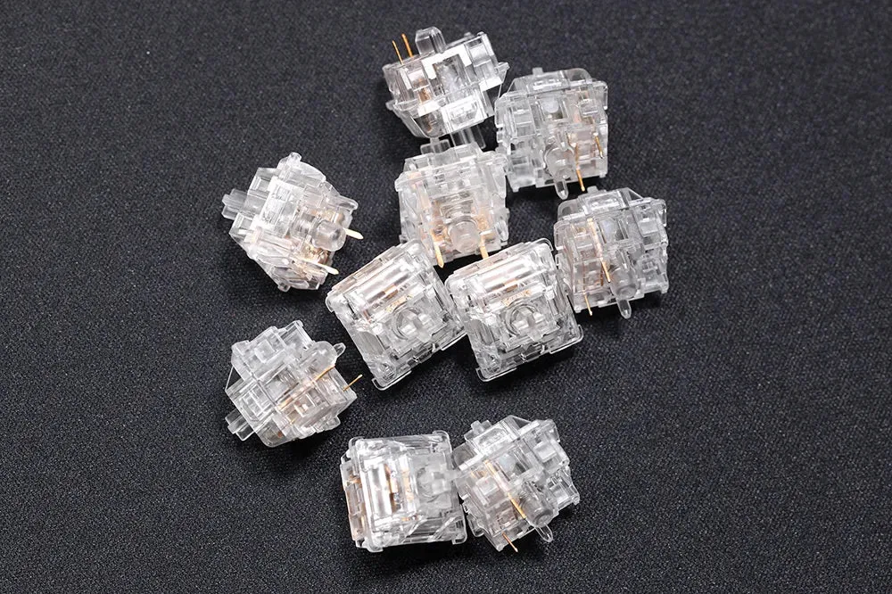 MMD Fairy Switch Tactile Spirit Switch Transparent RGB SMD 5pin 62g for Mechanical Keyboard POM Factory Pre Lubed Long Spring