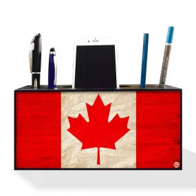 Mobile and Pen Holder Desk Organizer for Office Use - Flag of Canada