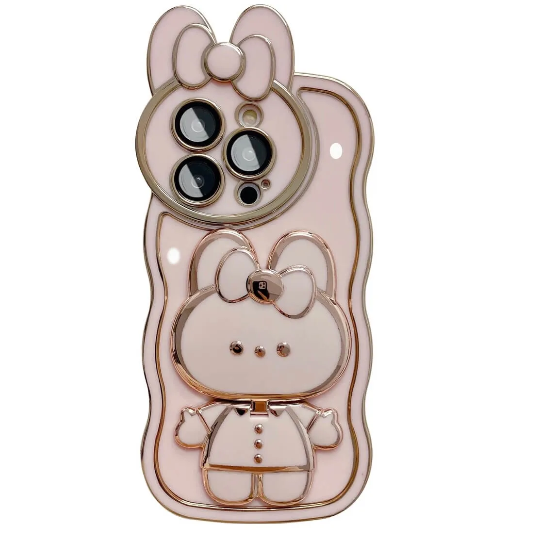 Moe rabbit cosmetic mirror bracket phone case