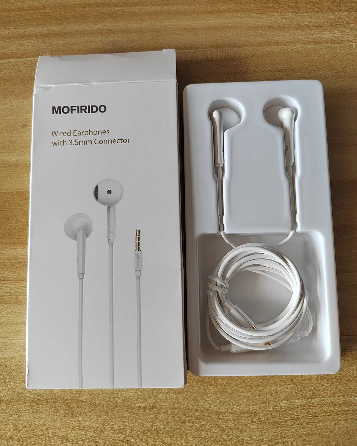 MOFIRIDO With Apple Earphones with 3.5mm Wired Earbuds with Microphone & Volume Control