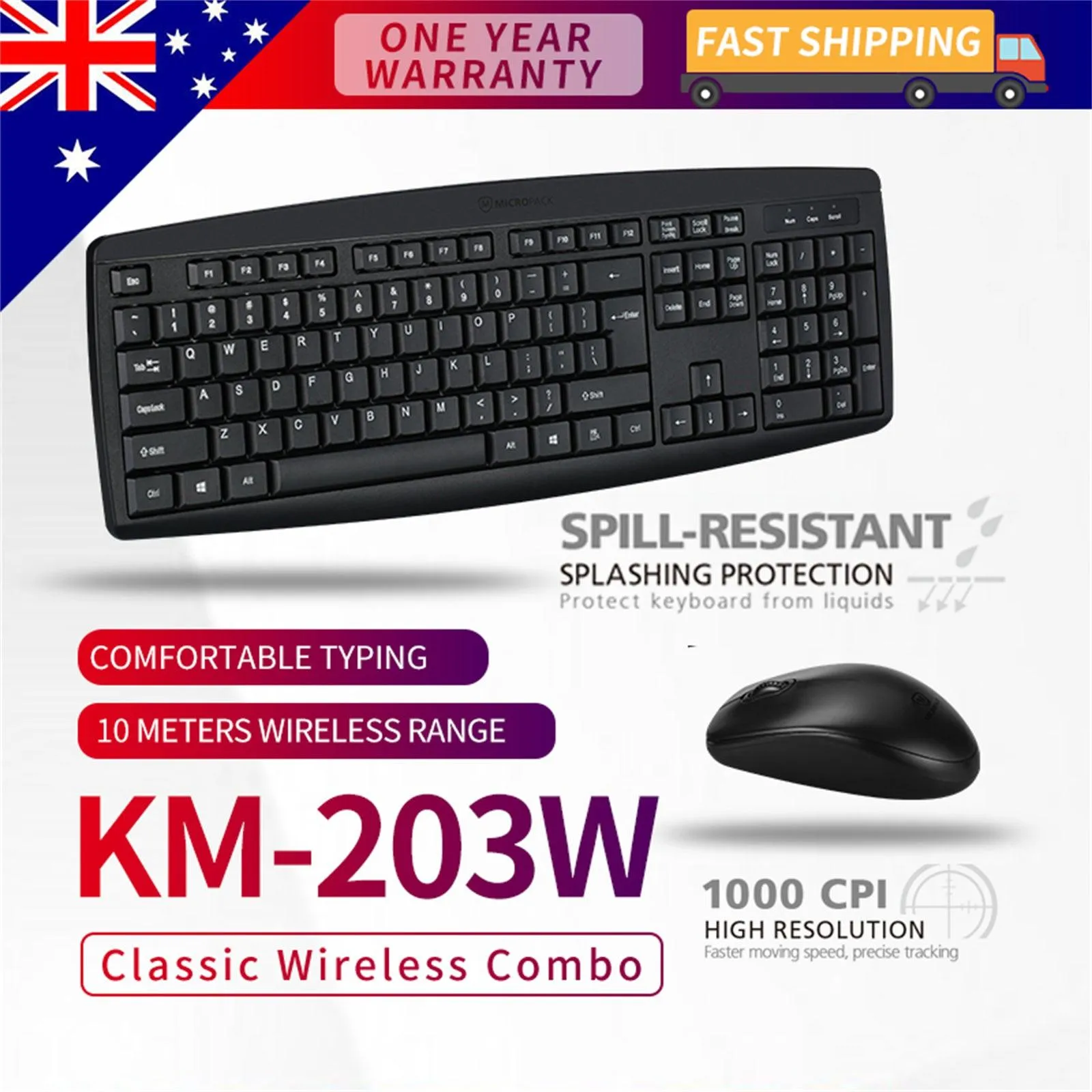 Mouse Keyboard Desktop Computer PC Laptop Wired Combination Interface Black