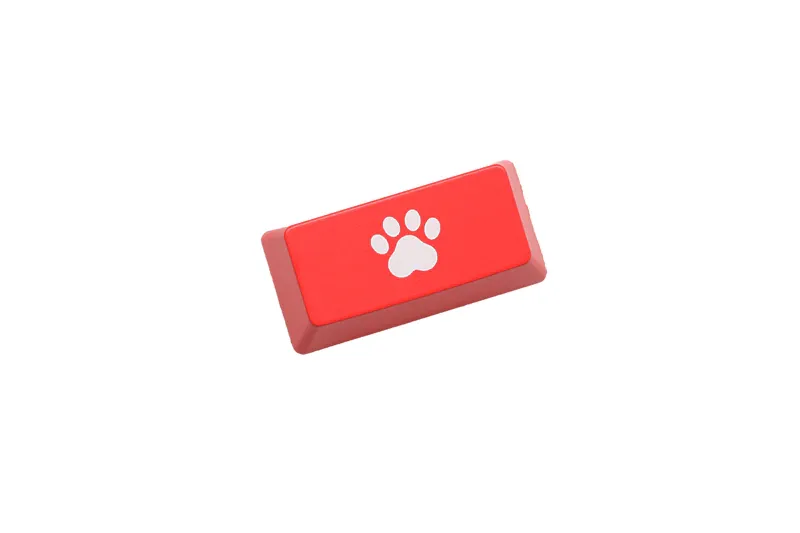 Novelty Shine Through Keycaps ABS Etched, Shine-Through cat pad black red custom mechanical keyboard enter backspace r4 r1