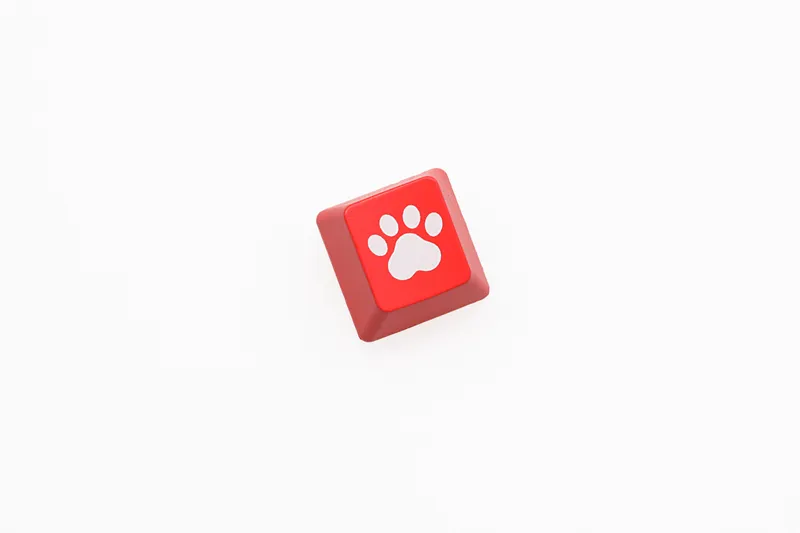 Novelty Shine Through Keycaps ABS Etched, Shine-Through cat pad black red custom mechanical keyboard enter backspace r4 r1