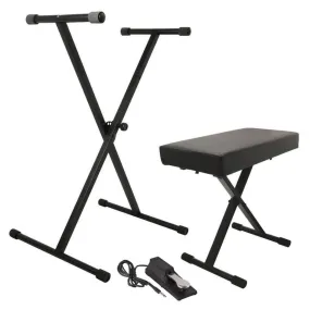 On-stage KPK6550 Keyboard Bundle with Keyboard Stand, Bench, & Sustain Pedal