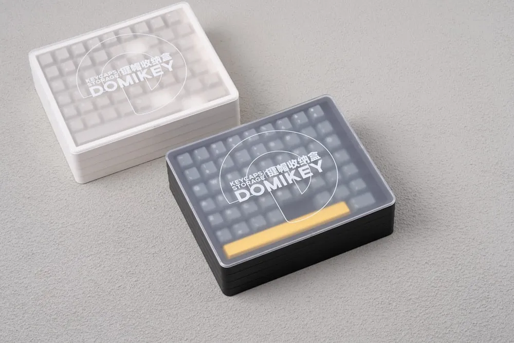 [only box] Domikey Keycap Box Keycap Storage Collection 4 layers for Cherry Profile Keycaps For Keycap Set Stock White Black