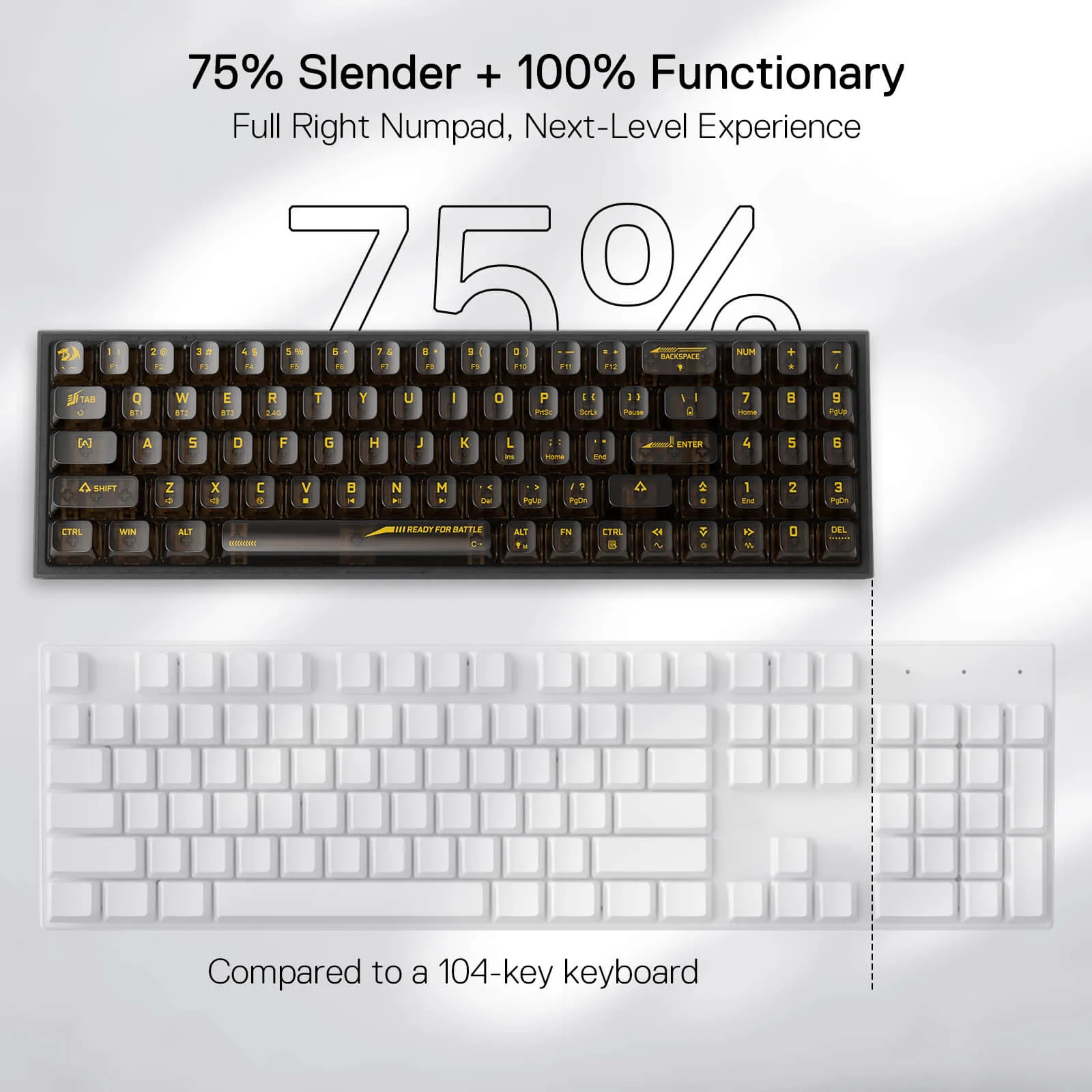 (Open-box) POLLUX K628 PRO SE 75% Full-Transparent Keyboard