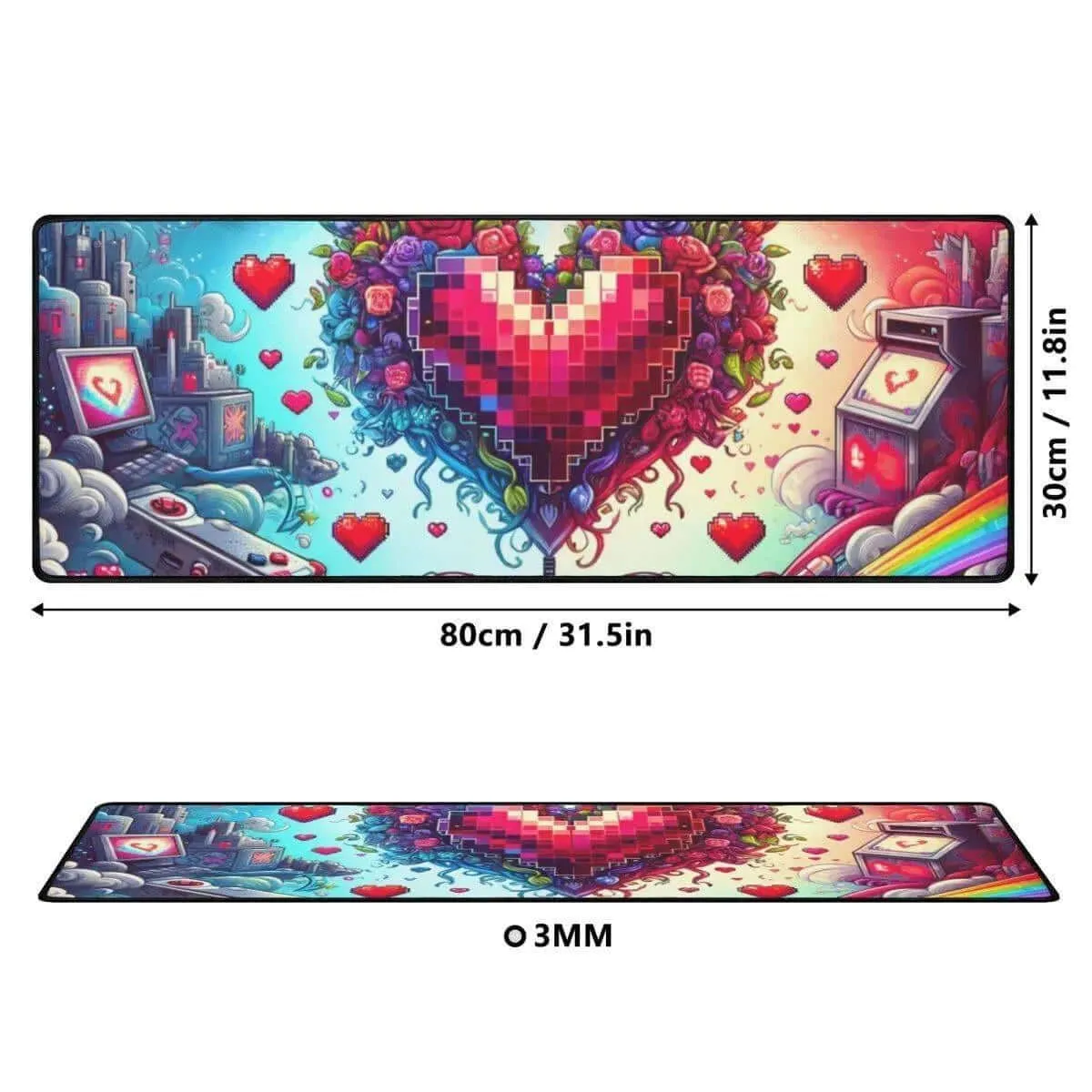 Our Love-Inspired Gaming Desk Mat:  Enhance Your Gaming Setup