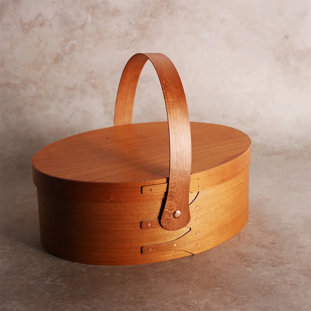 Oval Wood Shaker Box with Handle