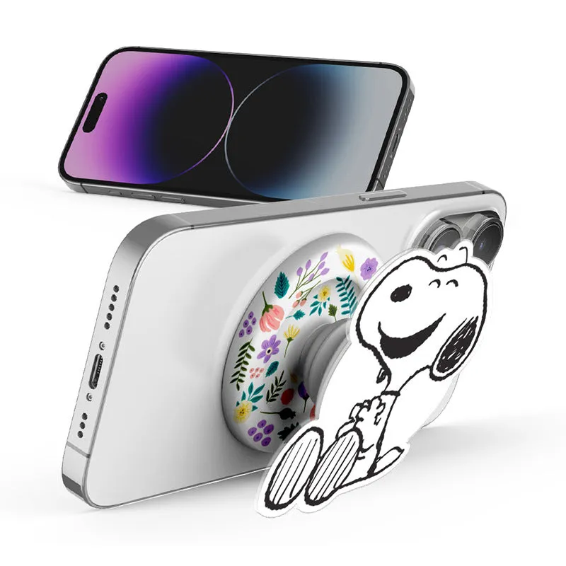 Peanuts Snoopy Acrylic MagSafe Smart Tok Magnetic Airbag Stand Phone Grip Holder