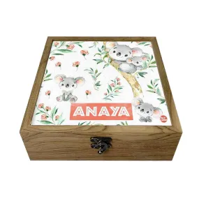 Personalized Wooden Jewellery Box for Kids - Cute Koala