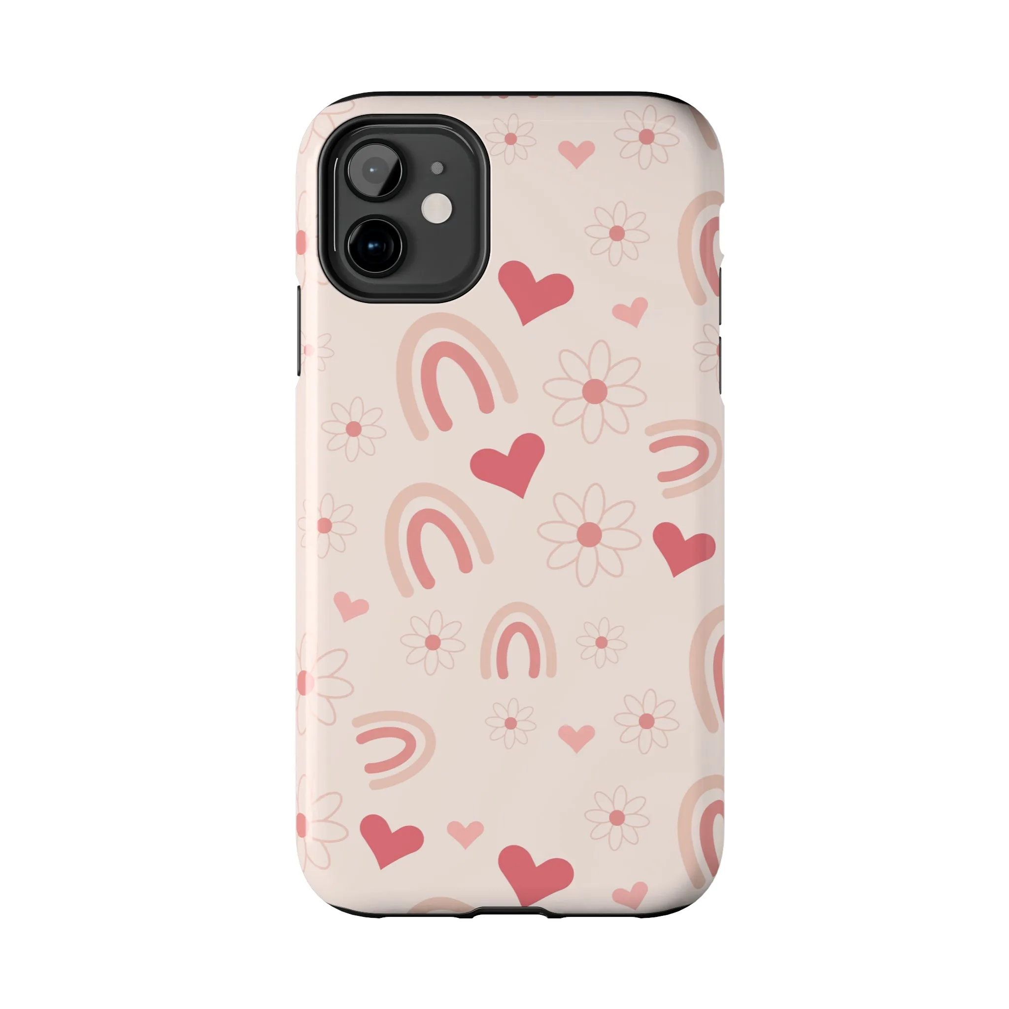 Pink Boho Rainbow print Design Tough Phone Case compatible with a large variety of iPhone models, Gift, Phone Case