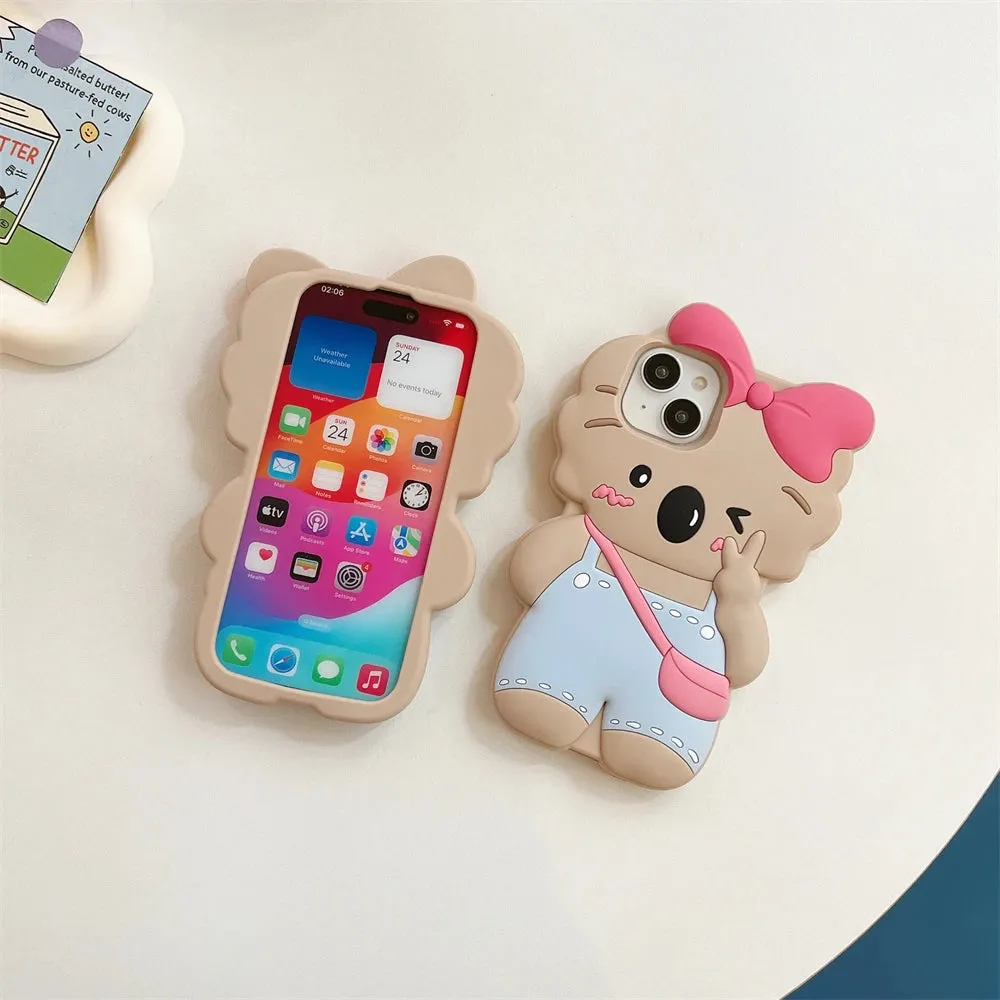 Pink Bow Koala iPhone Case