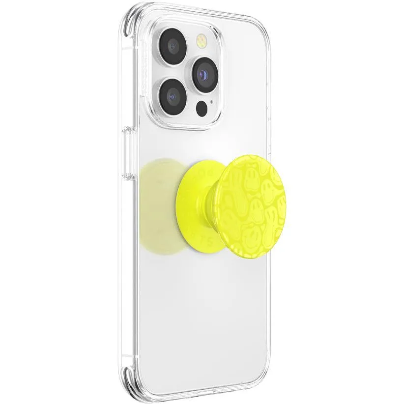 Popsockets PopGrip Gen 2 (Neon Jolt Yellow Smiley Melt)