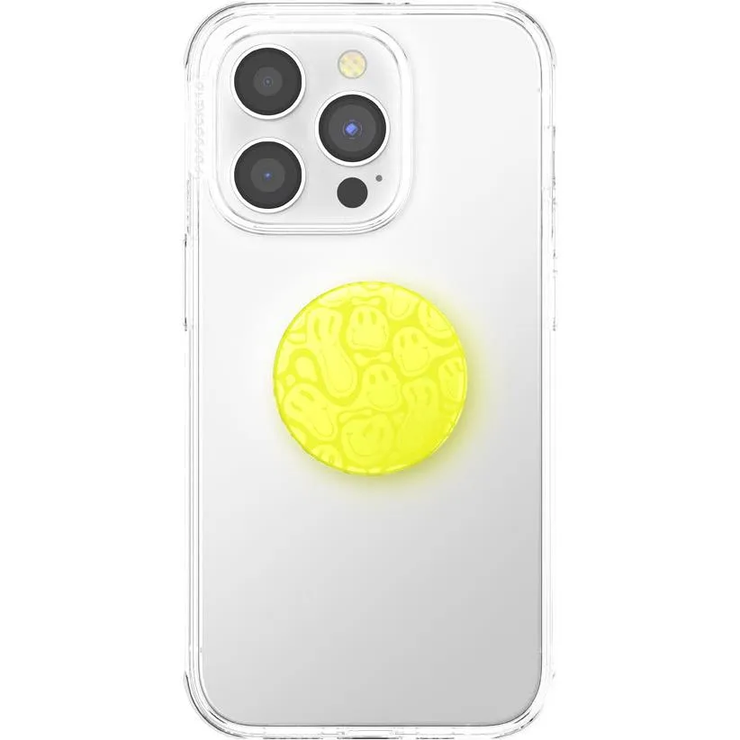 Popsockets PopGrip Gen 2 (Neon Jolt Yellow Smiley Melt)