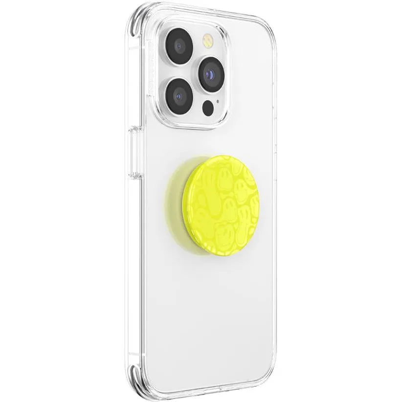 Popsockets PopGrip Gen 2 (Neon Jolt Yellow Smiley Melt)