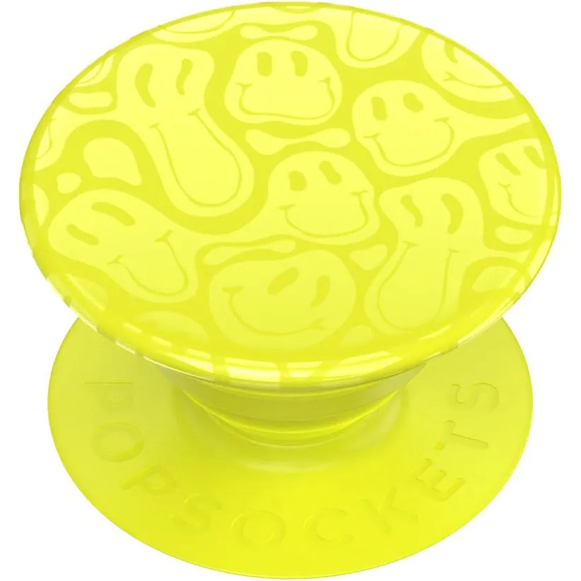 Popsockets PopGrip Gen 2 (Neon Jolt Yellow Smiley Melt)