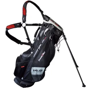 Power-Bilt TPX Hybrid 14-Way Divided Stand Bag - Black/Red