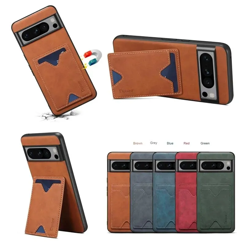 PU Leather Protective Case with Card Slot For Google Pixel 8