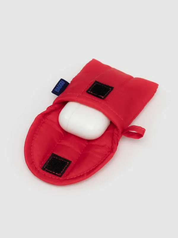 Puffy Earbuds Case: Candy Apple