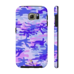 Purple Pink Camo Print iPhone Case, Army Camouflage Print Case Mate Tough Phone Cases