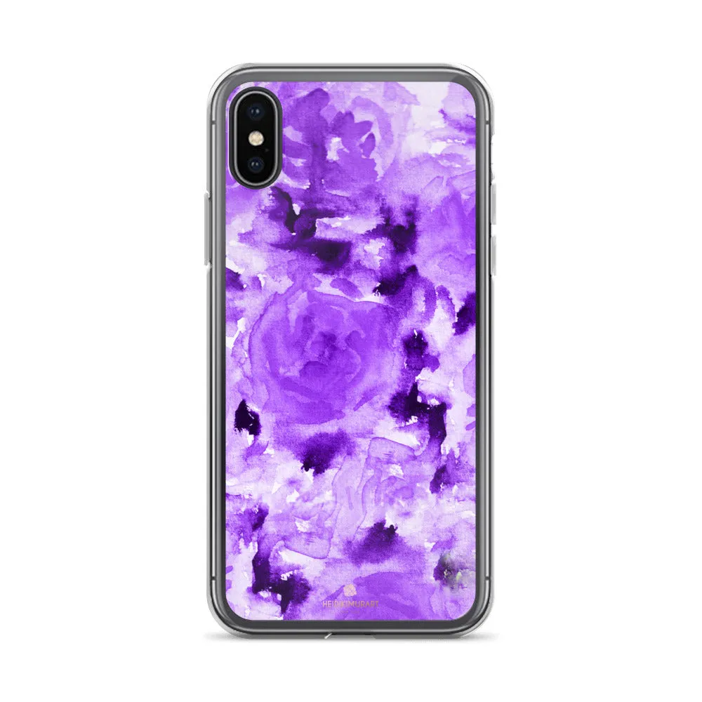 Purple Rose Floral iPhone Case, iPhone X | XS | XR | XS Max | 8 | 8  | 7| 7  Best Phone Case