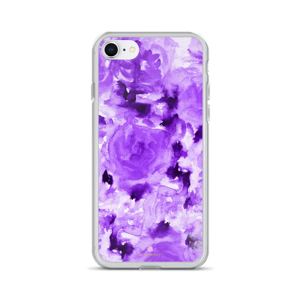 Purple Rose Floral iPhone Case, iPhone X | XS | XR | XS Max | 8 | 8  | 7| 7  Best Phone Case