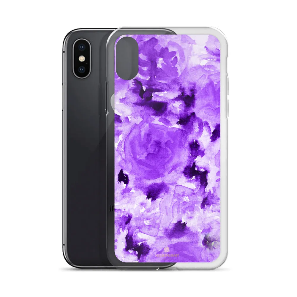 Purple Rose Floral iPhone Case, iPhone X | XS | XR | XS Max | 8 | 8  | 7| 7  Best Phone Case