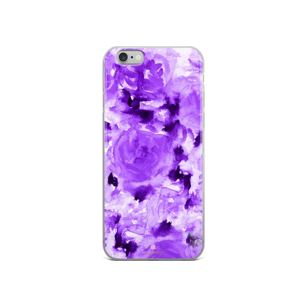 Purple Rose Floral iPhone Case, iPhone X | XS | XR | XS Max | 8 | 8  | 7| 7  Best Phone Case