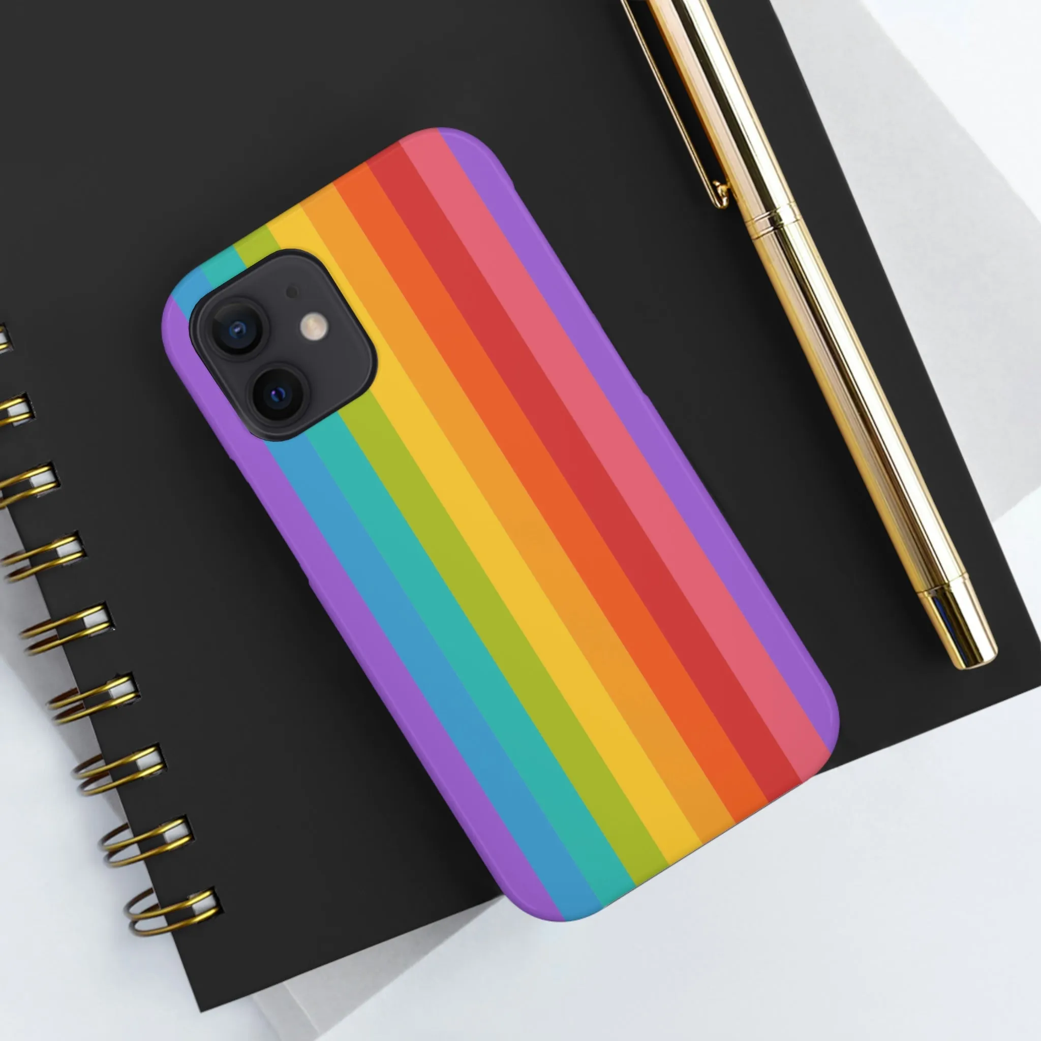 Rainbow iPhone 14 13 Pro Max Tough Case Mate, Colorful Cute Pride Aesthetic Iphone 12 11 Mini Se  X Xr Xs 8 Plus 7 6 Phone Cover Gift