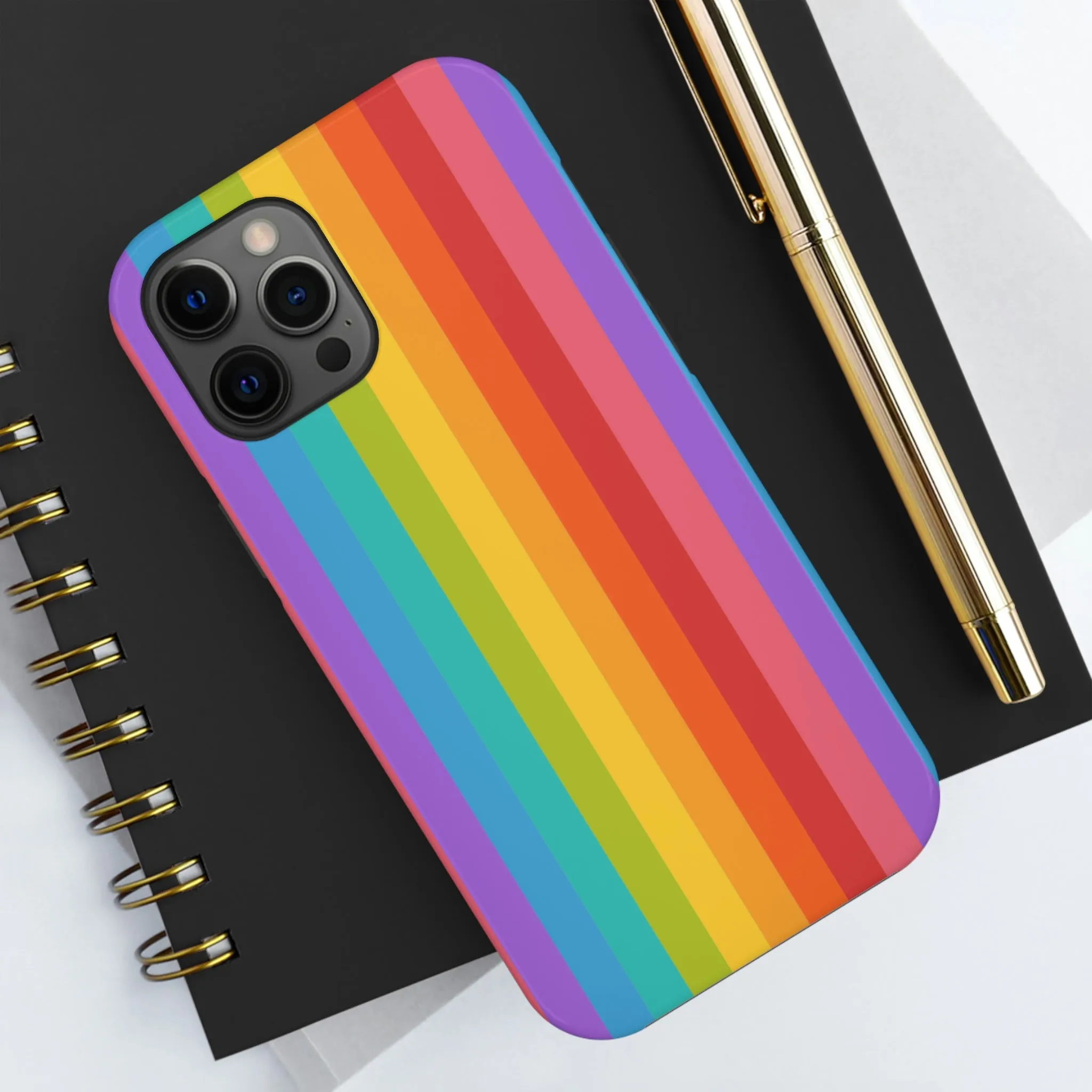 Rainbow iPhone 14 13 Pro Max Tough Case Mate, Colorful Cute Pride Aesthetic Iphone 12 11 Mini Se  X Xr Xs 8 Plus 7 6 Phone Cover Gift