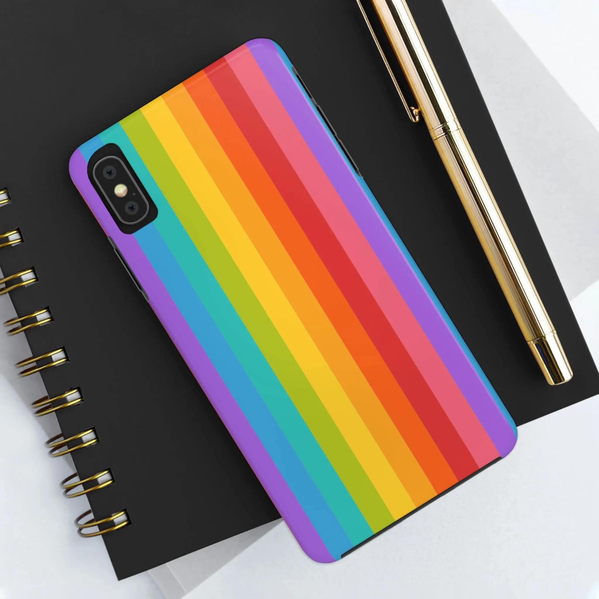 Rainbow iPhone 14 13 Pro Max Tough Case Mate, Colorful Cute Pride Aesthetic Iphone 12 11 Mini Se  X Xr Xs 8 Plus 7 6 Phone Cover Gift