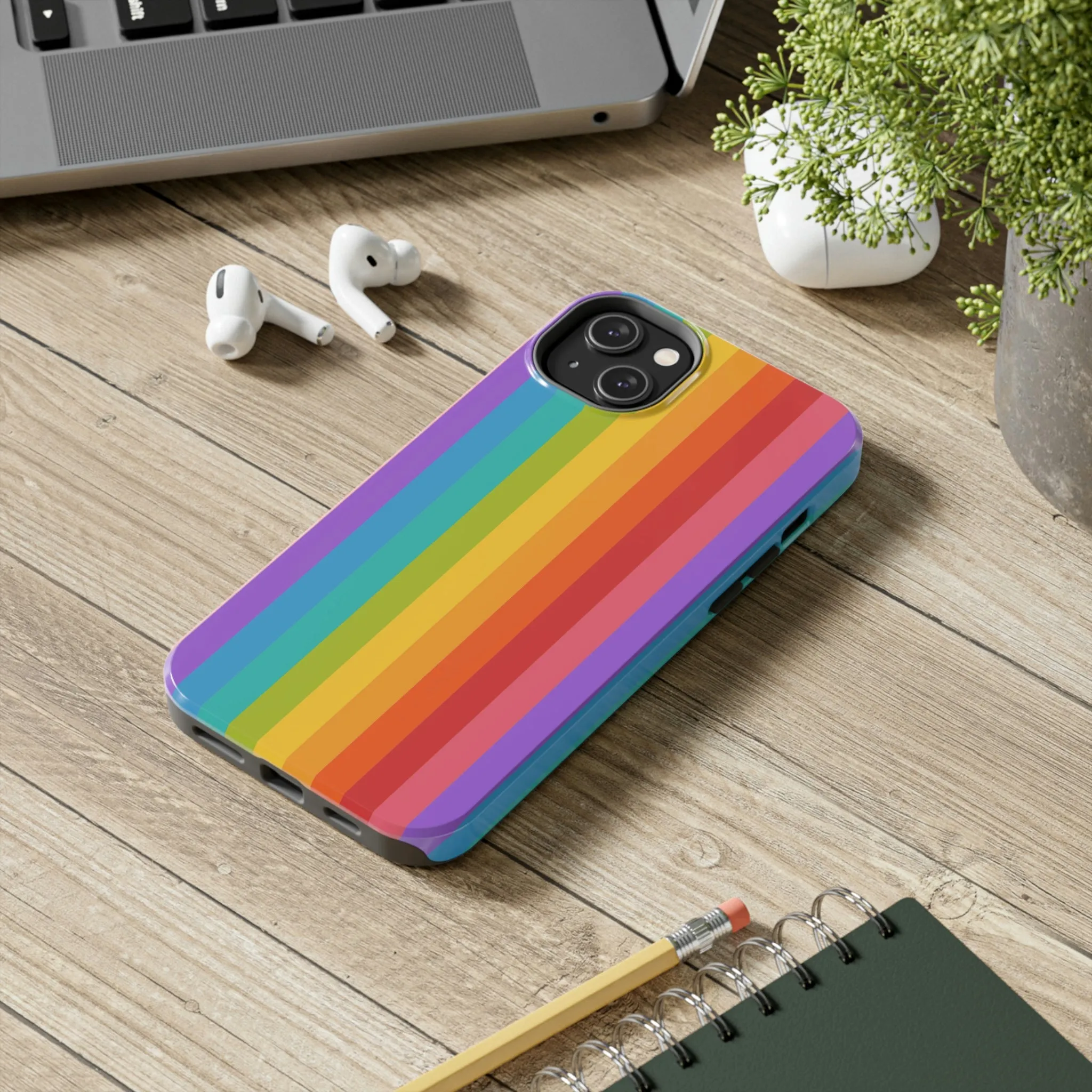 Rainbow iPhone 14 13 Pro Max Tough Case Mate, Colorful Cute Pride Aesthetic Iphone 12 11 Mini Se  X Xr Xs 8 Plus 7 6 Phone Cover Gift