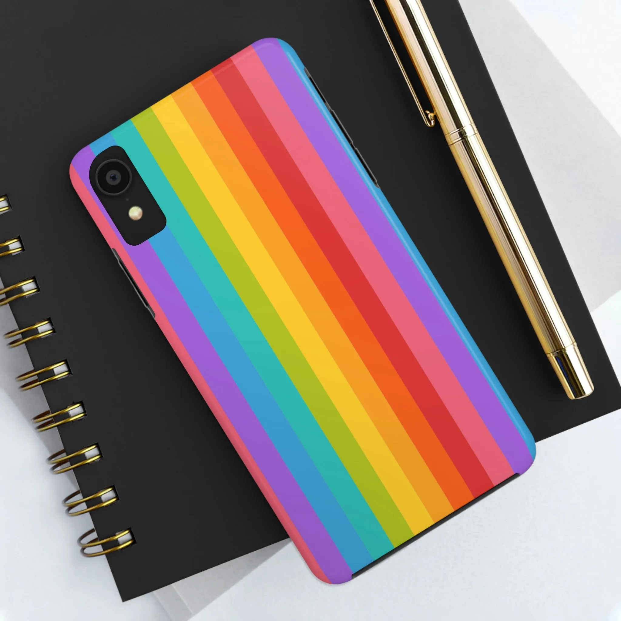 Rainbow iPhone 14 13 Pro Max Tough Case Mate, Colorful Cute Pride Aesthetic Iphone 12 11 Mini Se  X Xr Xs 8 Plus 7 6 Phone Cover Gift