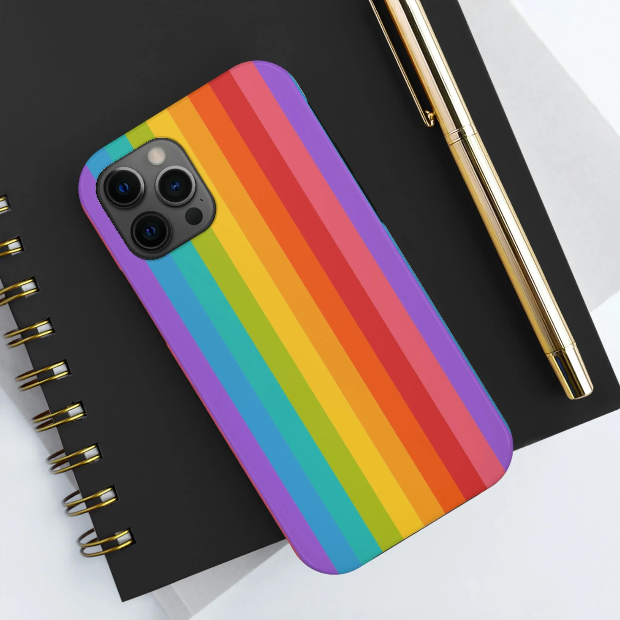 Rainbow iPhone 14 13 Pro Max Tough Case Mate, Colorful Cute Pride Aesthetic Iphone 12 11 Mini Se  X Xr Xs 8 Plus 7 6 Phone Cover Gift