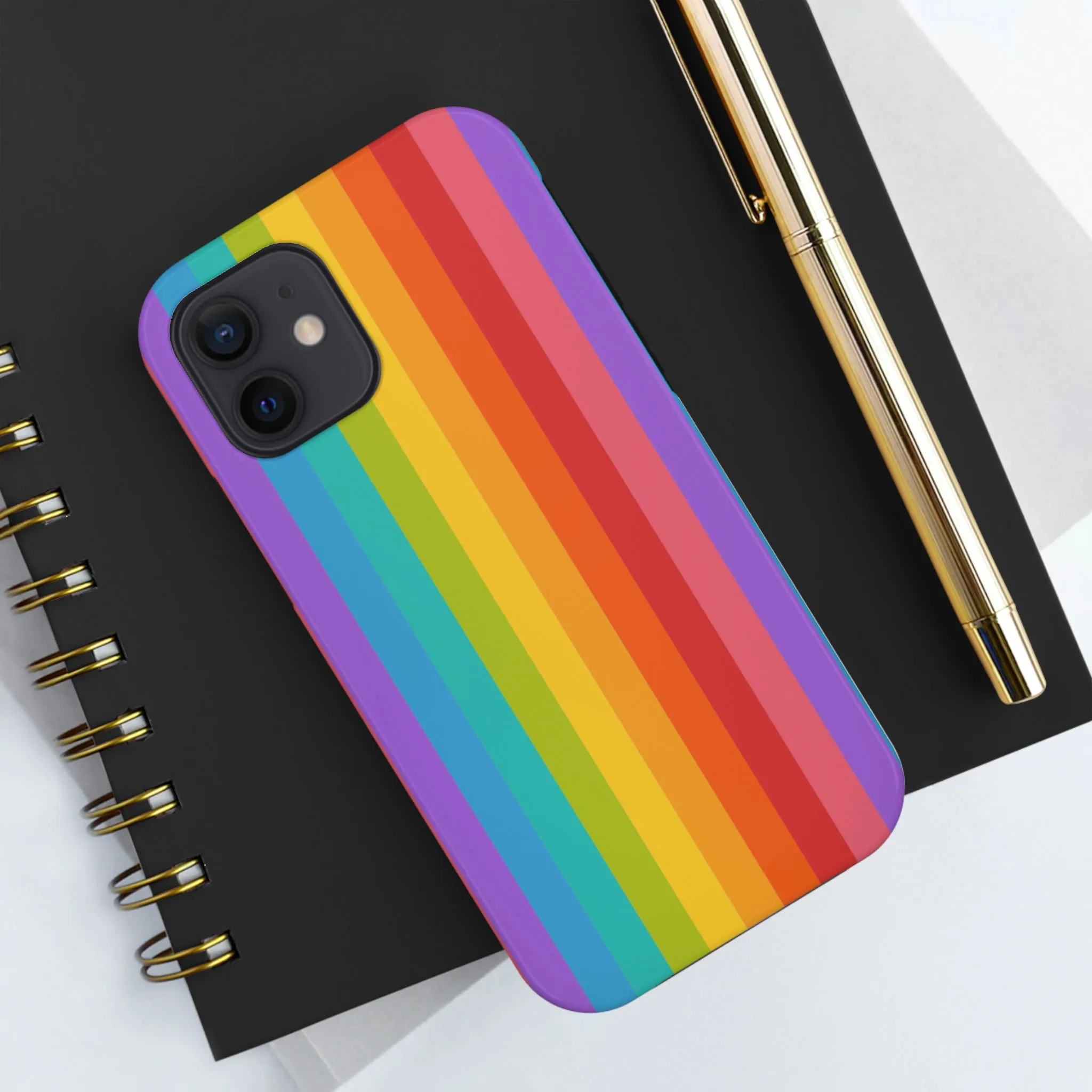 Rainbow iPhone 14 13 Pro Max Tough Case Mate, Colorful Cute Pride Aesthetic Iphone 12 11 Mini Se  X Xr Xs 8 Plus 7 6 Phone Cover Gift