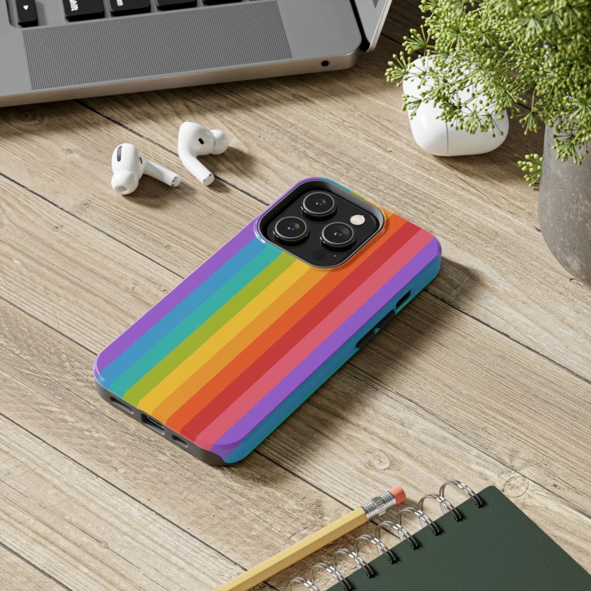 Rainbow iPhone 14 13 Pro Max Tough Case Mate, Colorful Cute Pride Aesthetic Iphone 12 11 Mini Se  X Xr Xs 8 Plus 7 6 Phone Cover Gift