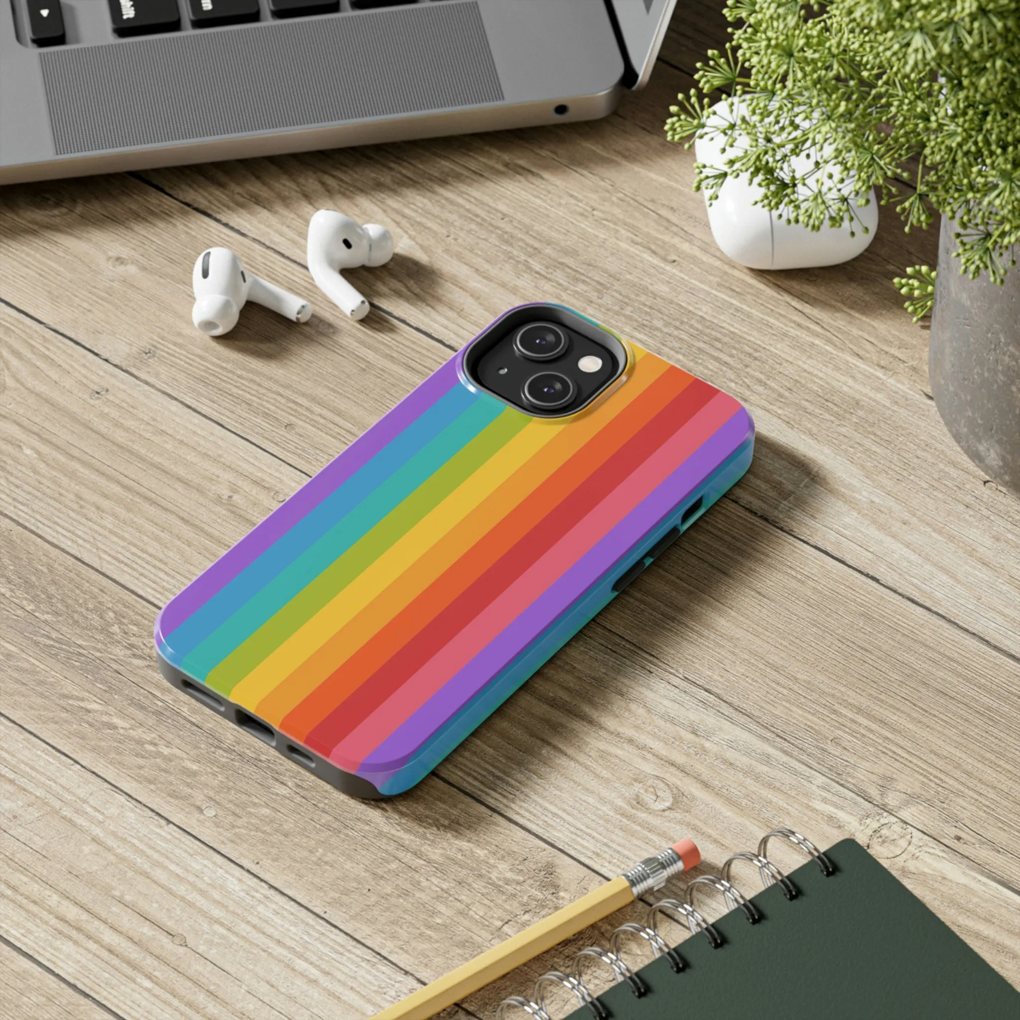 Rainbow iPhone 14 13 Pro Max Tough Case Mate, Colorful Cute Pride Aesthetic Iphone 12 11 Mini Se  X Xr Xs 8 Plus 7 6 Phone Cover Gift